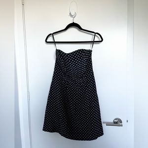 Club Monaco Adeline Strapless Dress, Black & White